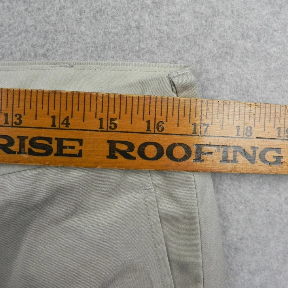 Jos A Bank Chino Pants Mens 34x29 Flat Front Stays Cool Tan Khaki Cotton Slacks